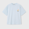 Light blue t-shirt with a small mountain logo 