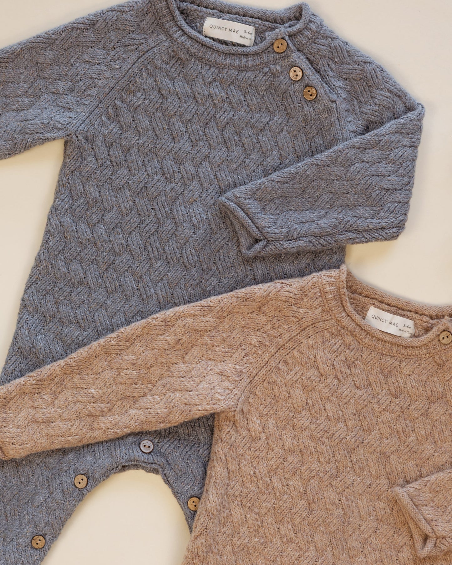 Slate Cozy Knit Romper - styled flat lay