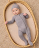 Slate Knotted Hat, studio photo on baby