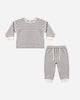 Slate Stripe Cozy Set - flat lay