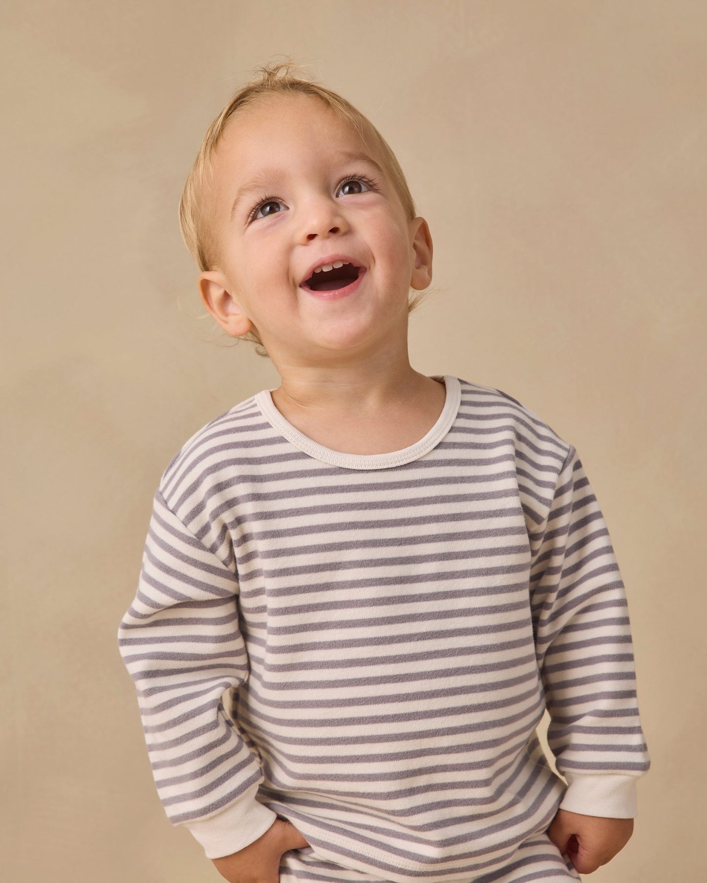 Slate Stripe Cozy Set - studio shot