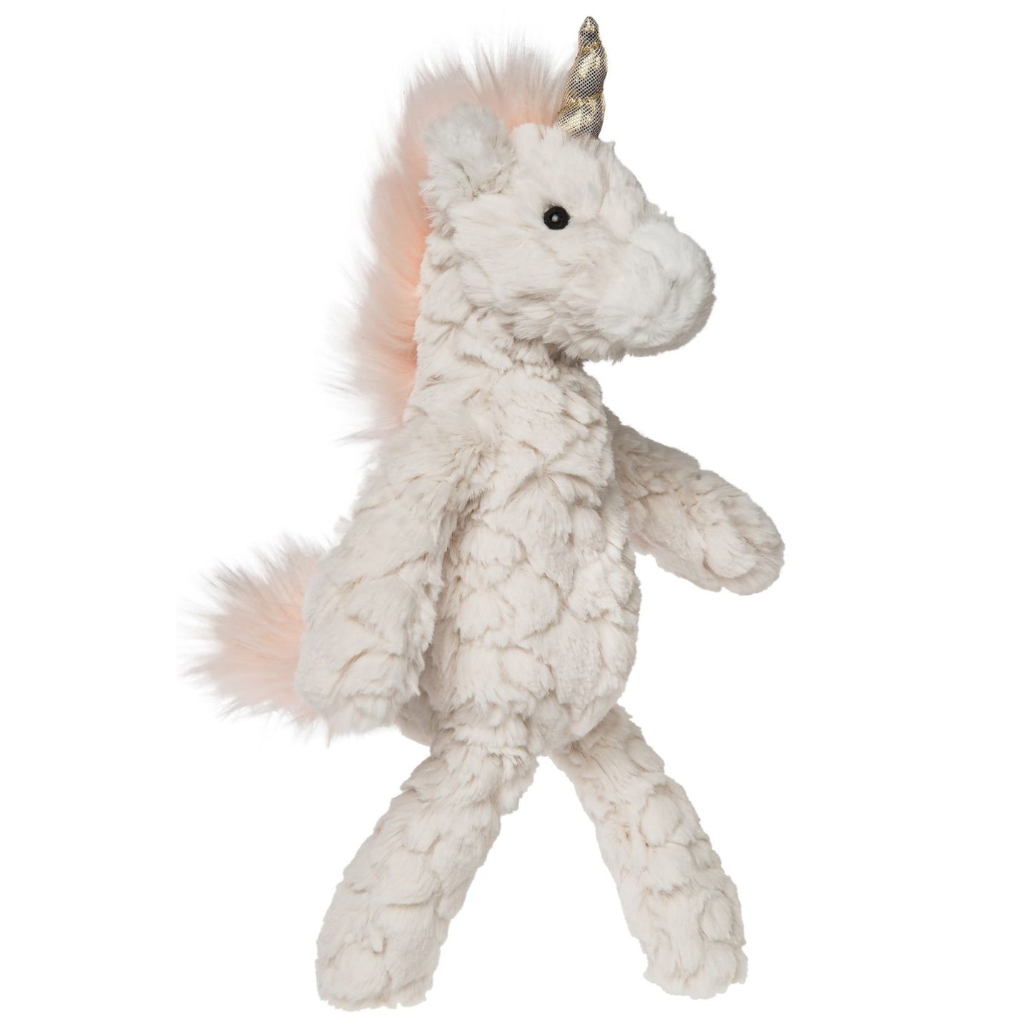 Soft cream unicorn plush with luxe textured details
