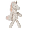 Soft cream unicorn plush with luxe textured details