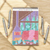 Relaxing winter dot-by-letter activity pad with markers