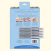Relaxing winter dot-by-letter activity pad with markers