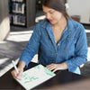 Relaxing winter dot-by-letter activity pad with markers