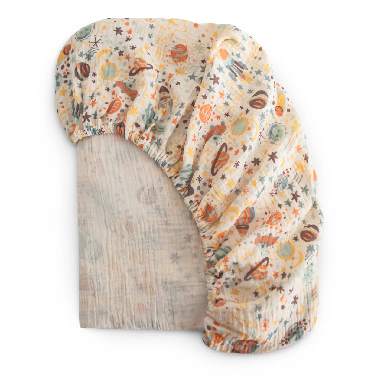 Space Muslin Crib Sheet
