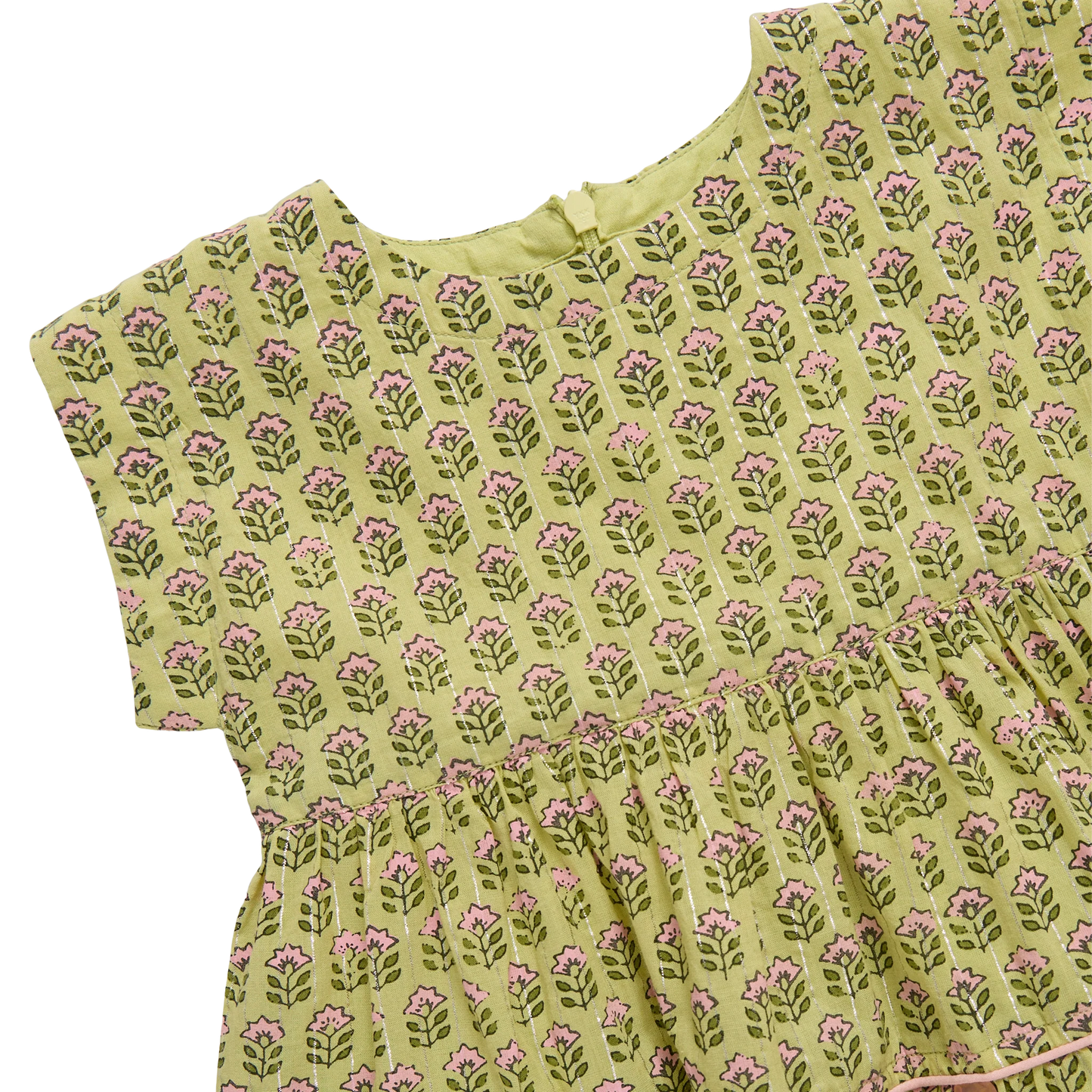 Green Prairie Print Peachy Dress