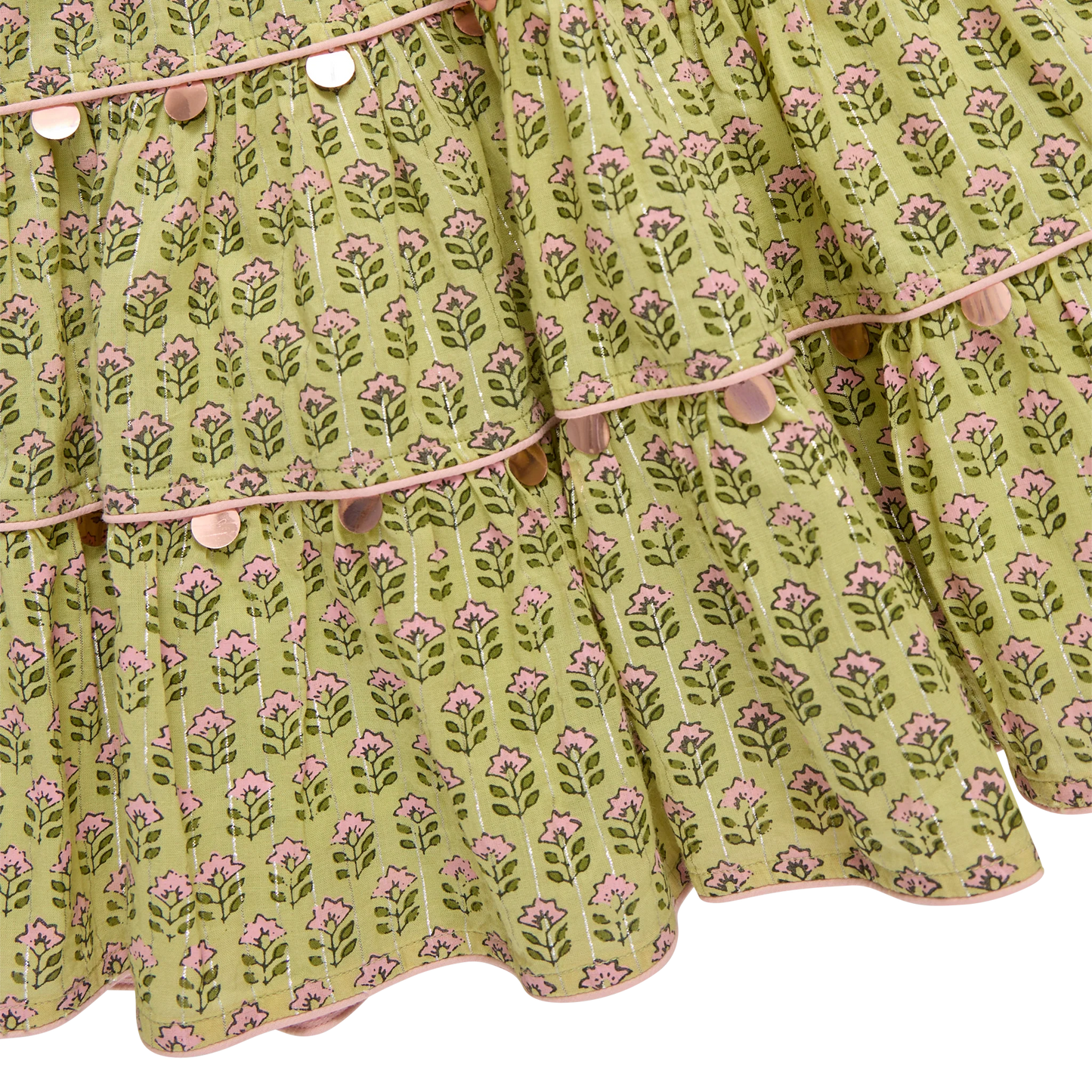 Green Prairie Print Peachy Dress