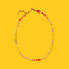 Multicolored beaded necklace with magnetic clasp