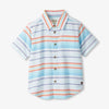 Striped short-sleeve shirt on a white background