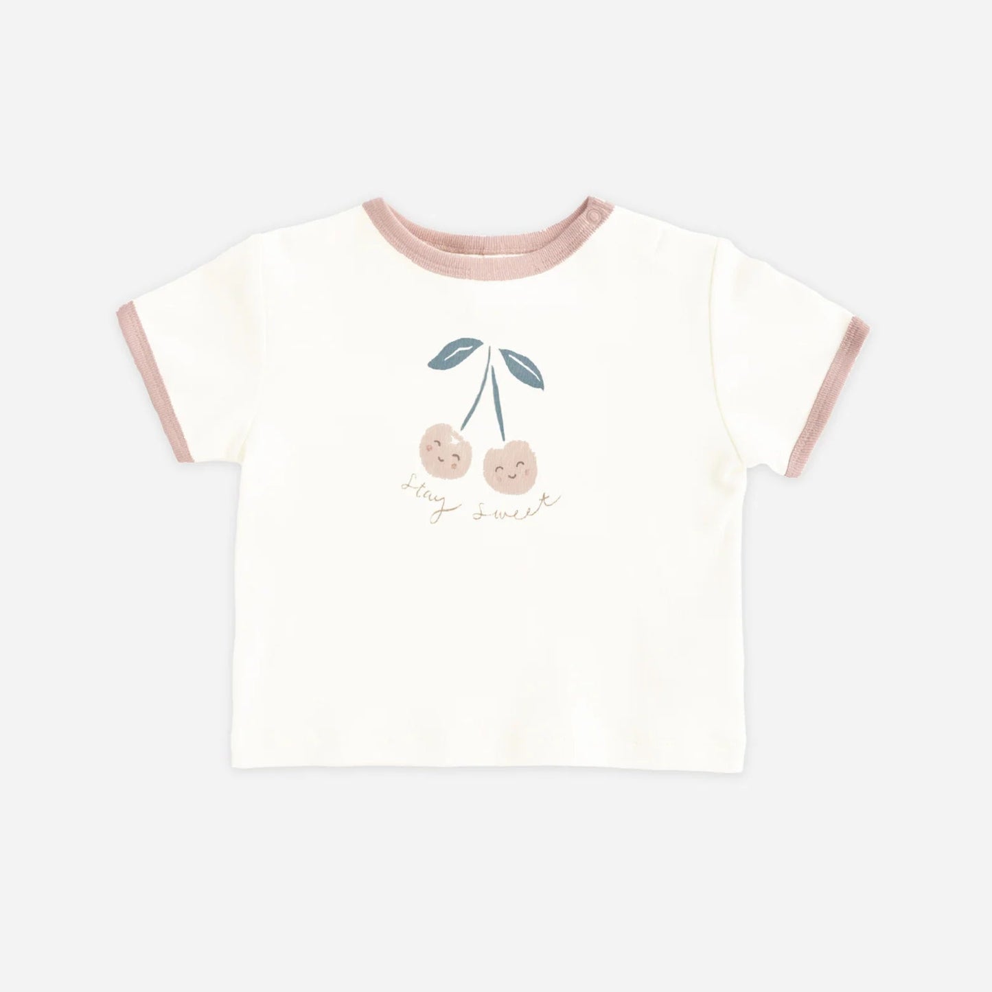 White t-shirt with cherry design 