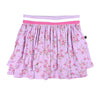 Rose pattern skirt with pink and purple colors