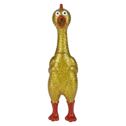 Sparkle Rubber Chicken Gold