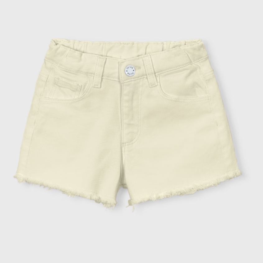 Tan Denim shorts with pockets