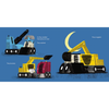 Playful bedtime fun with trucks and raccoons