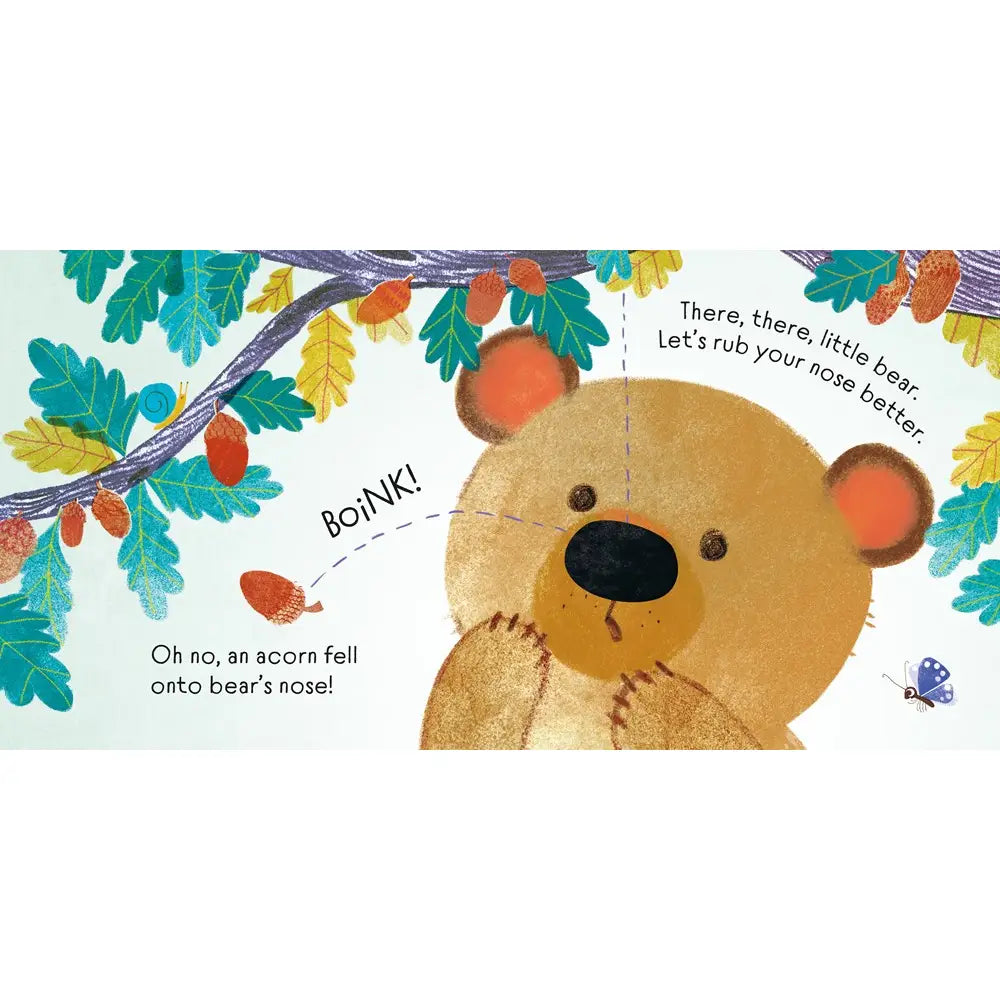 Touchy-feely bear book encouraging kindness and care