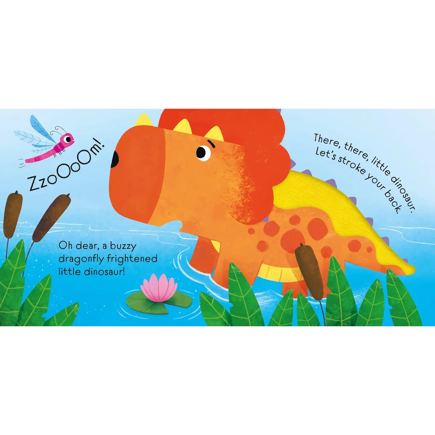 Touch-and-feel dinosaur book teaching kindness and empathy