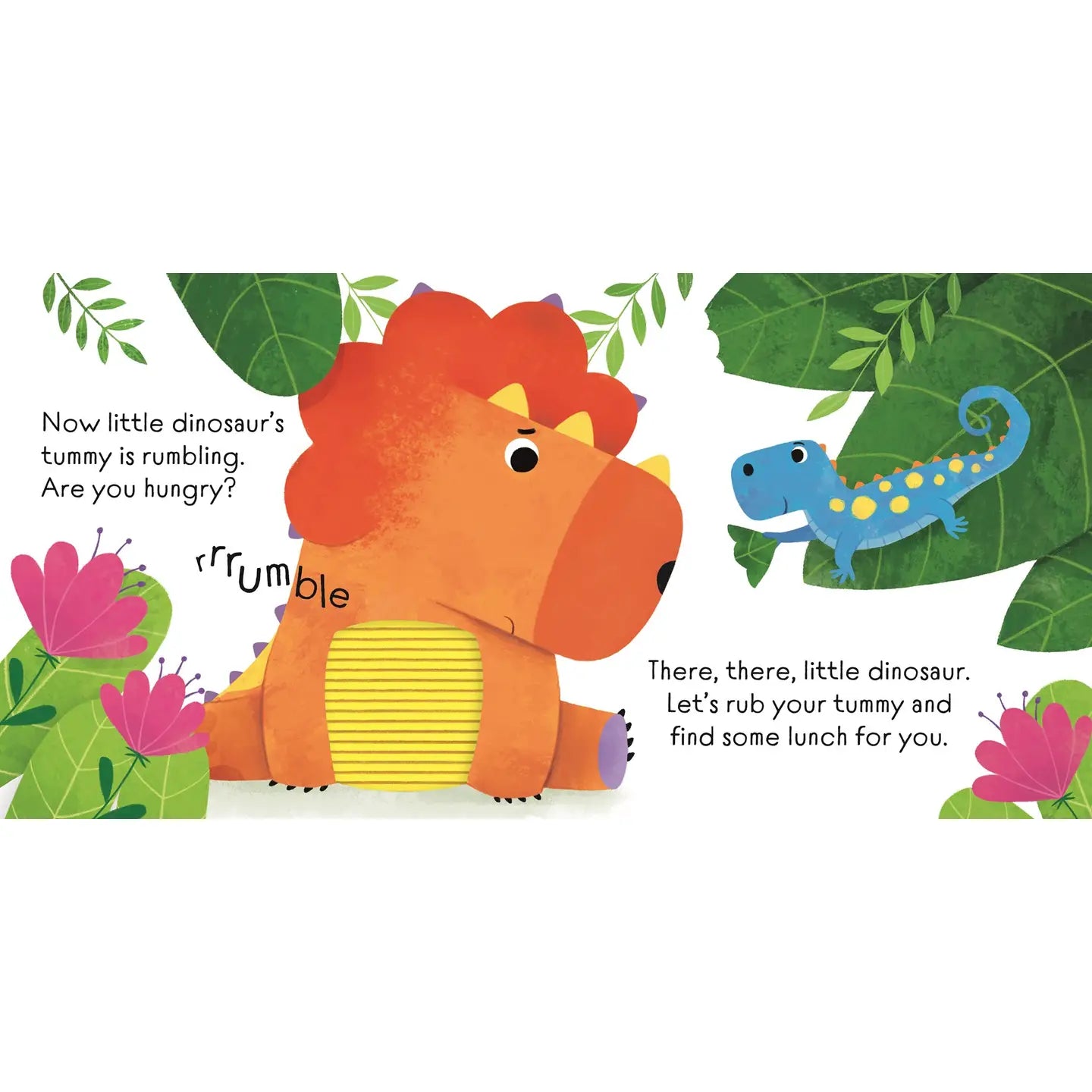 Touch-and-feel dinosaur book teaching kindness and empathy