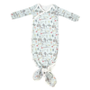 Light blue baby knotted gown with fishing print