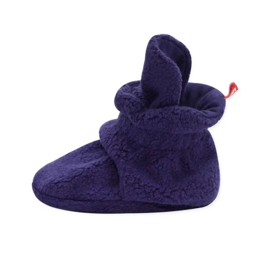 Zutano True Navy Cozie Fleece Baby Booties
