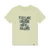 Light Green tee with the text: Find Me Under the Palms with lizard graphics