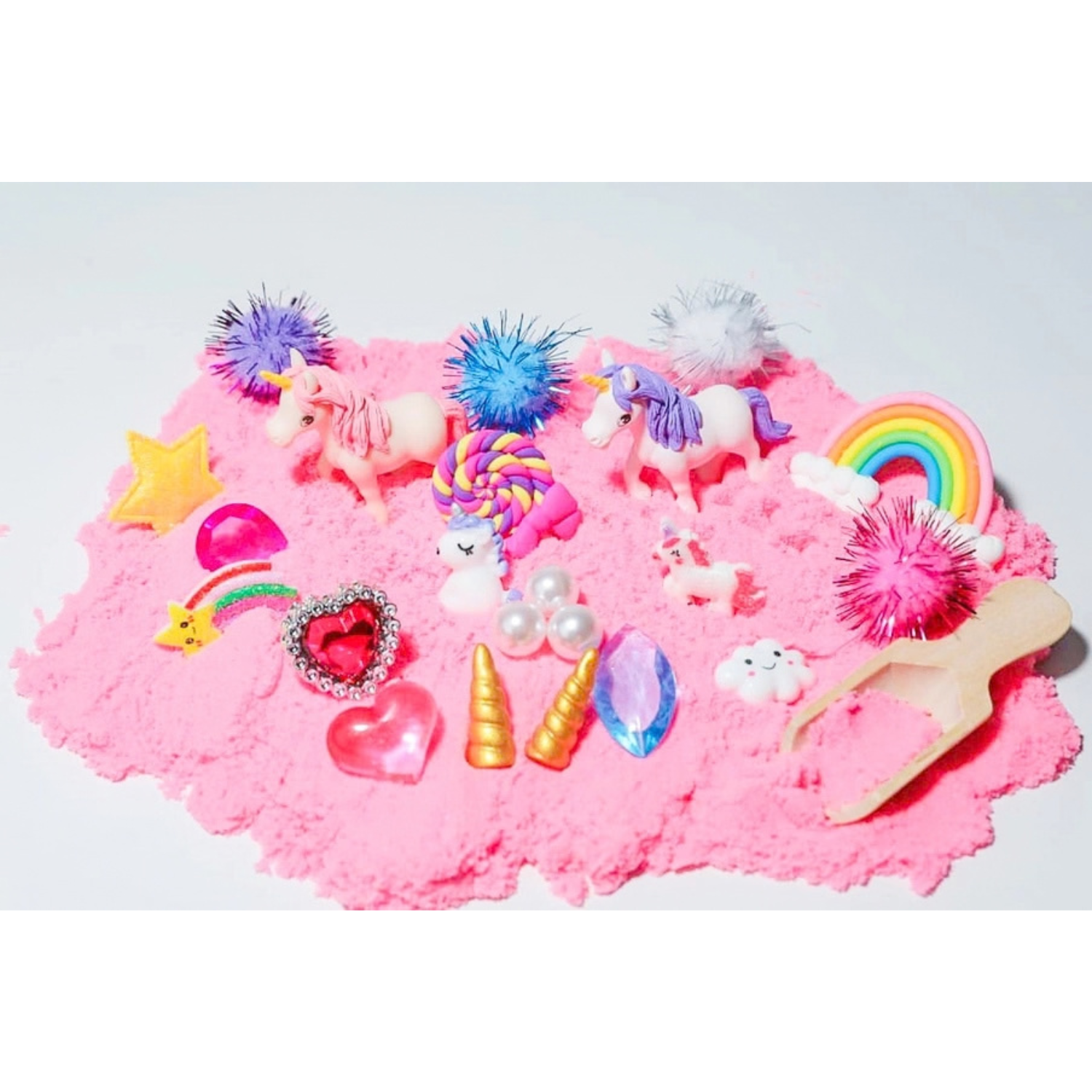 Unicorn Sand Jar with Pink Sand and Accessories