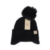 Ear Flap Pom Beanie