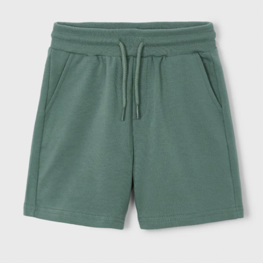 Green shorts with a drawstring 