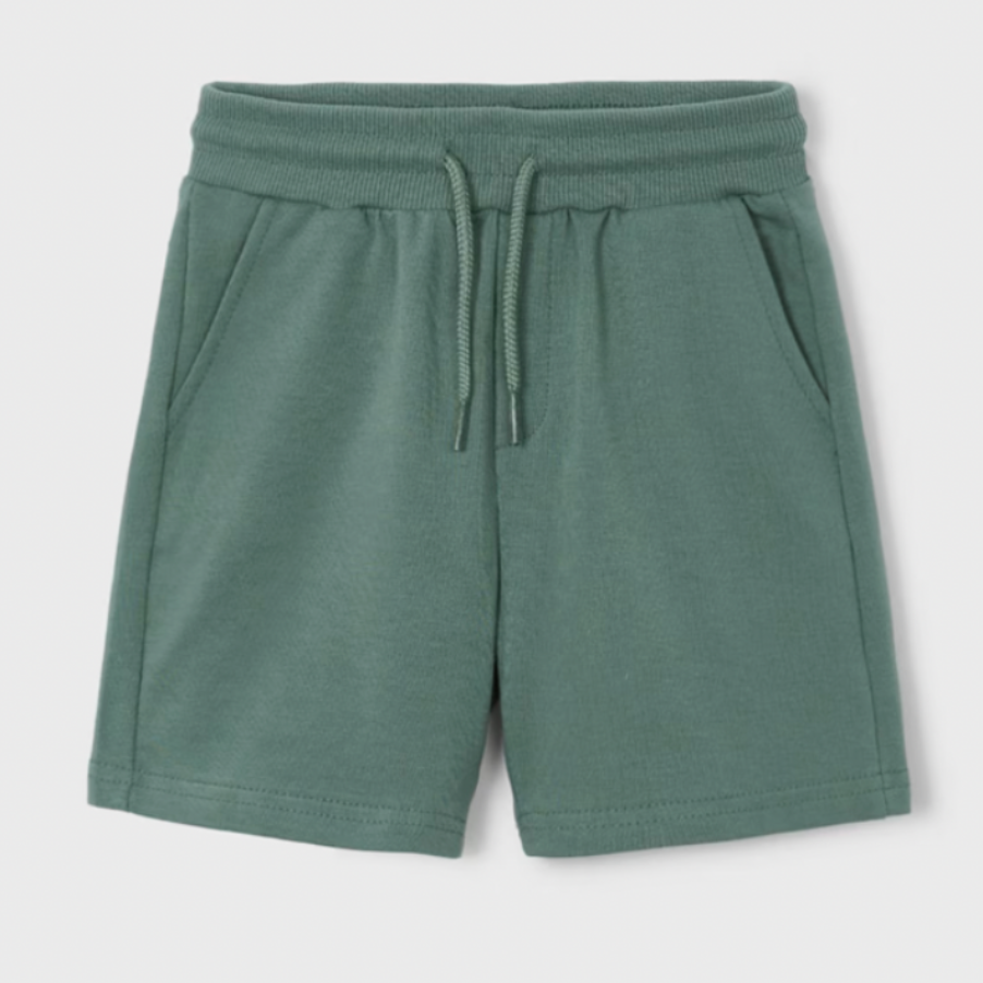 Green shorts with a drawstring 