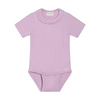 Purple baby onesie with short sleeves 