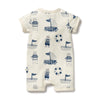 Nautical Bear Short Romper