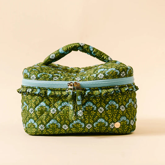Everbloom Green Cosmetic Bag