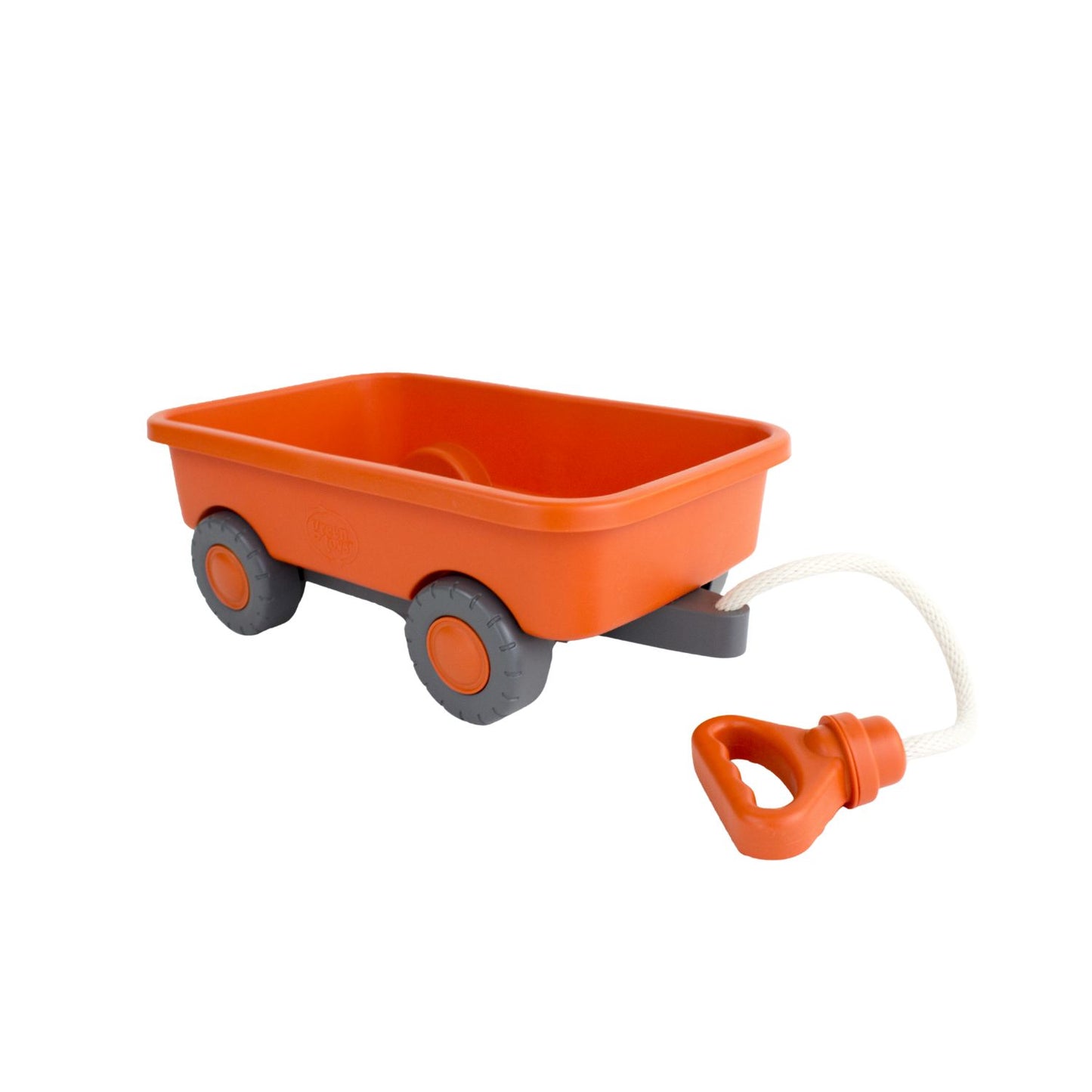 Sturdy recycled-plastic wagon for carrying toys and treasures.