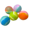 Colorful striped balls on a white background