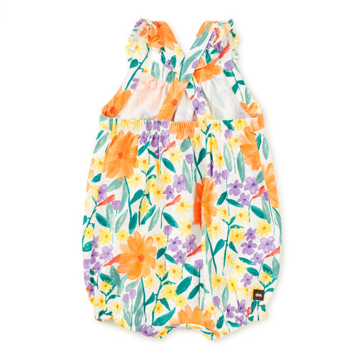Romper with water color floral print