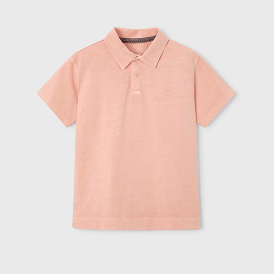 weathered coral polo shirt