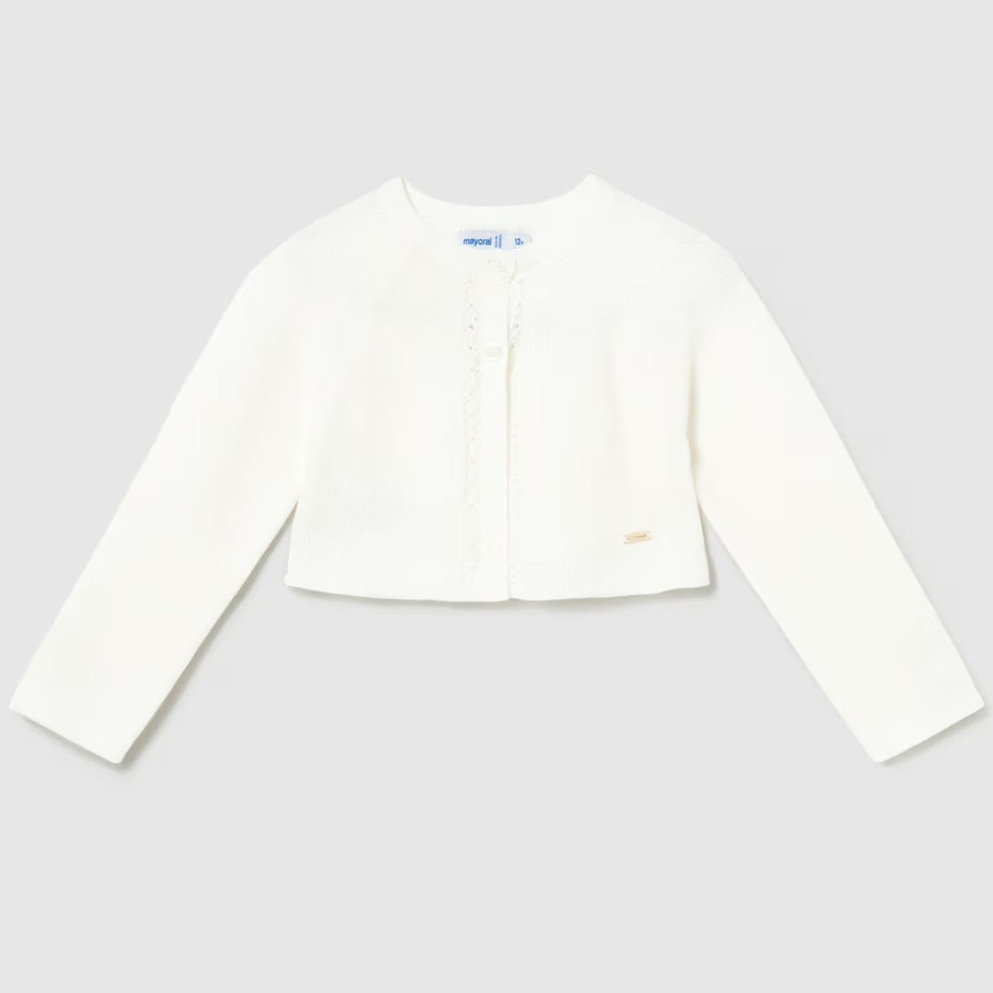 White cardigan with buttons