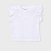 White tank top with decorative trim 