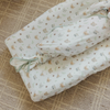 White baby knotted gown with woodland animal prints