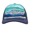 Navy kids low-profile hat with winter-inspired strokes