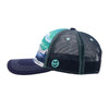 Navy kids low-profile hat with winter-inspired strokes