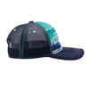 Navy kids low-profile hat with winter-inspired strokes