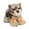 Silky Yorkie plush with realistic puppy-cut styling
