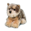 Silky Yorkie plush with realistic puppy-cut styling