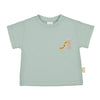 Light green t-shirt with a small design 