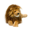 Luxuriously soft lifelike lion plush with weighted paws