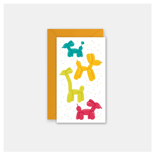 Balloon Dog Party Card