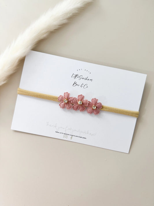 Dark Pink Floral Headband