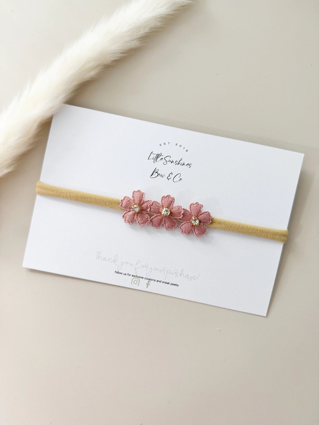 Dark Pink Floral Headband